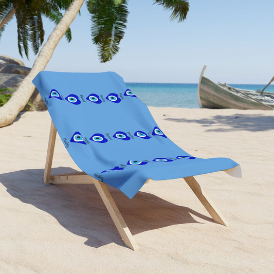 "Happy Healthy Blessed" Beach Towel